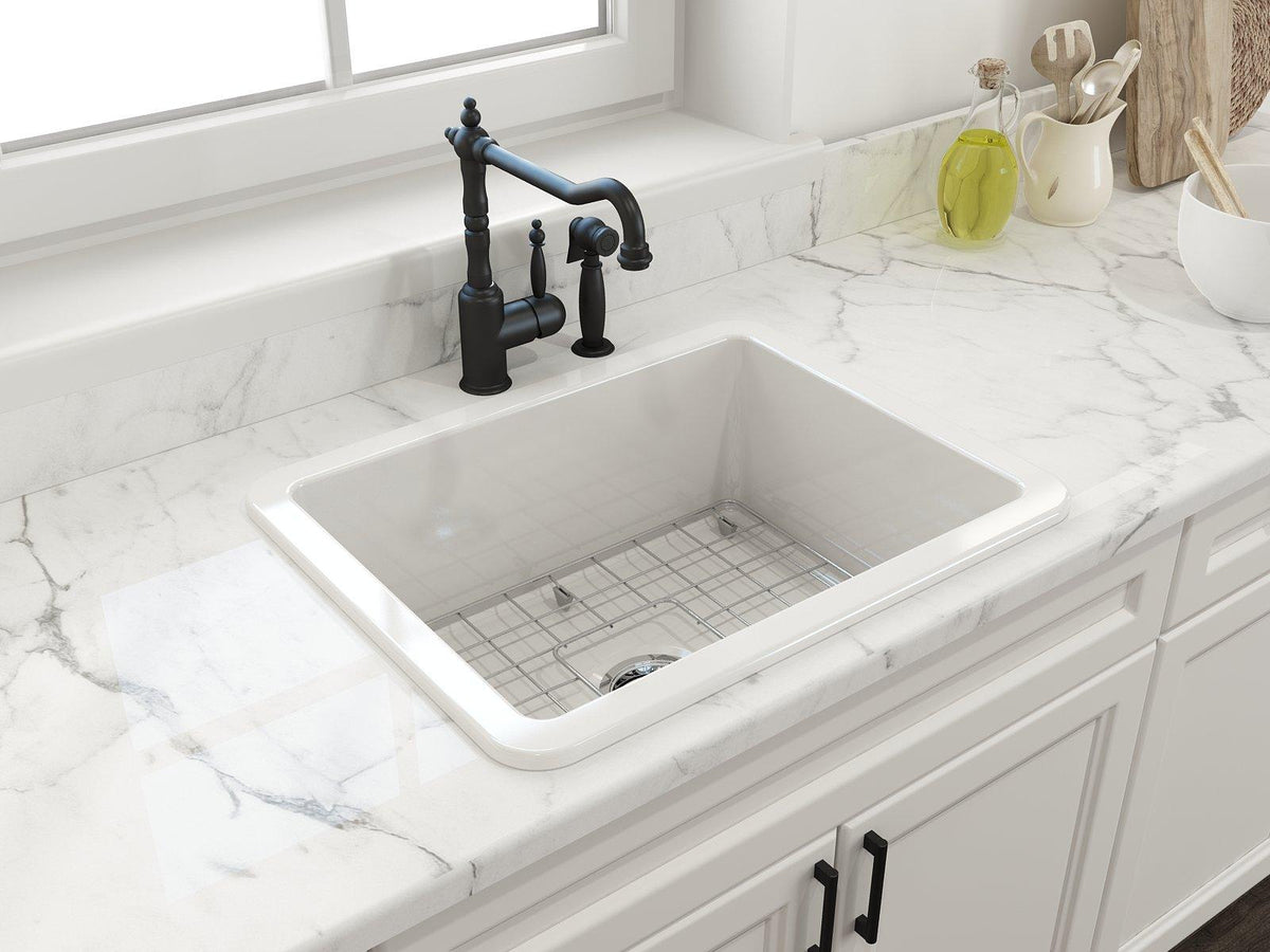 Sotto - 10" Modern Kitchen Sink Kit - Dual - Fireclay