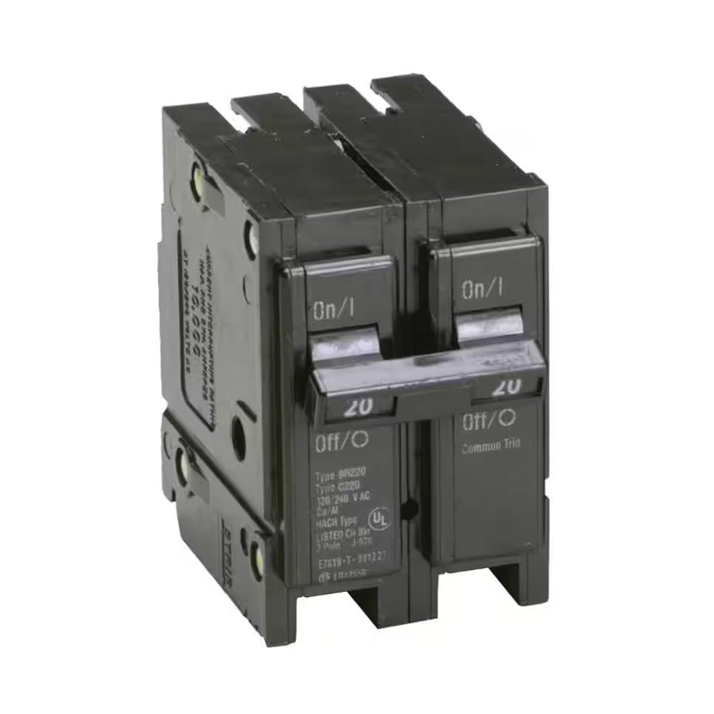 BR DOUBLE POLE 20 AMP BREAKER