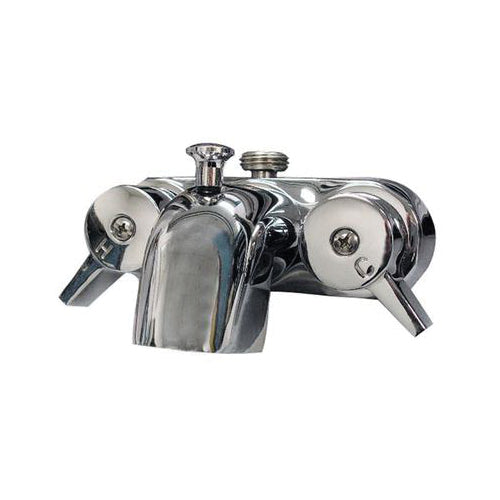 Barclay 205-S-CP Clawfoot Tub Filler With Diverter, 4 gpm Flow Rate, 3-3/8 in Center, Polished Chrome, 2 Handles, Import