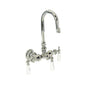 Barclay 4001-PL-CP Clawfoot Tub Filler With Diverter, 3.68 gpm Flow Rate, 3-3/8 in Center, Polished Chrome, 3 Handles, Import