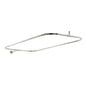 4-Piece Shower Rod - Polished Chrome - Solid Brass