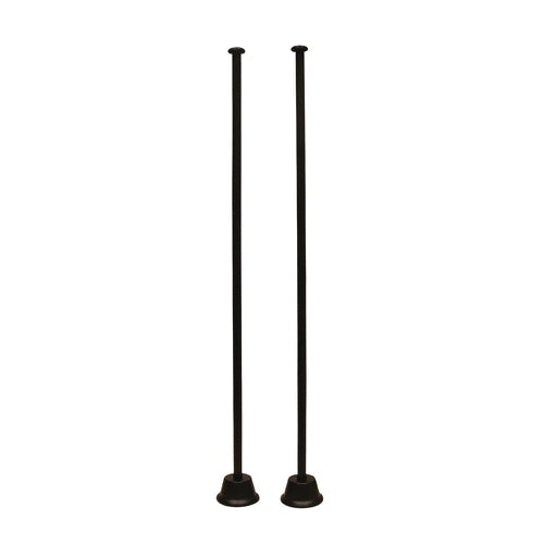 Straight Bath Supply - Matte Black - Stops Not Included
