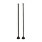 Straight Bath Supply - Matte Black - Stops Not Included