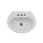Barclay B/3-201WH Hampshire™ 450 Lavatory Basin Only, Oval Shape, 4 in Faucet Hole Spacing, 17-3/4 in W x 14-3/4 in D, Wall Mount, Vitreous China, White, Import