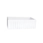 Barclay FS30FL Felicity Fluted Apron Front Farmer Sink, Rectangle Shape, 29-3/4 in W x 18 in D x 10 in H, Reinforced Base Mount, Fireclay, White, Import