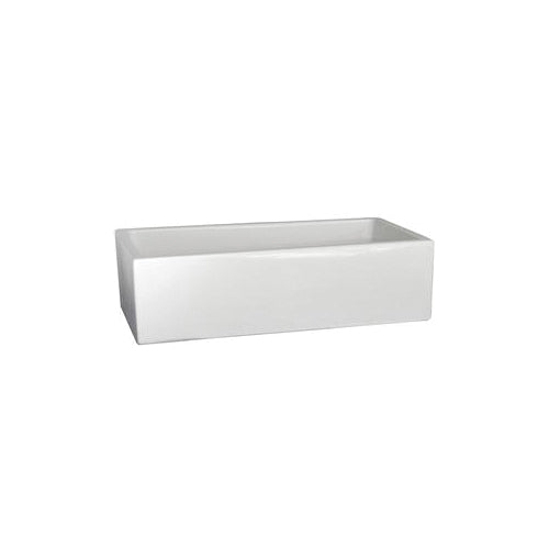 Barclay FS36 Hayley Apron Front Farmer Sink, Rectangle Shape, 36-1/8 in W x 18 in D x 10 in H, Reinforced Base Mount, Fireclay, White, Import