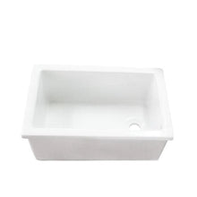 Barclay LS585 Utility Sink, Rectangle Shape, 23 in W x 15 in D x 9 in H, Undermount Mount, Fireclay, White, Import
