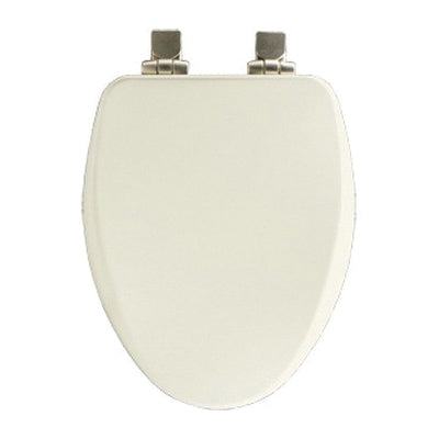 Bemis® ALESIO II™ 19170CHSL 346 Toilet Seat With Cover, Elongated Bowl, Closed Front, Wood, Biscuit, Quick Release Hinge, Domestic