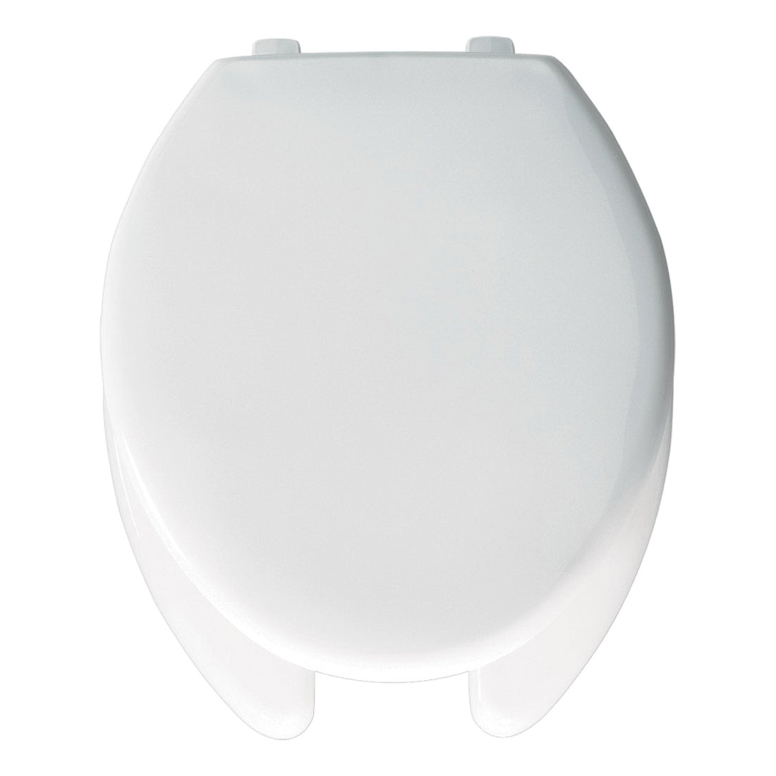 Bemis® 1950 000 1950 Heavy Duty Toilet Seat, Elongated Bowl, Open Front, White, Concealed Hinge