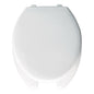 Bemis® 1950 000 1950 Heavy Duty Toilet Seat, Elongated Bowl, Open Front, White, Concealed Hinge