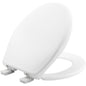 Bemis® 200E4 000 Toilet Seat With Cover, AFFINITY ™, Round Bowl, Closed Front, Plastic, White, Adjustable Hinge