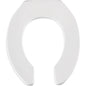 Bemis® 955CT 000 Heavy Duty Toilet Seat, Round Bowl, Open Front, Plastic, White, Self-Sustaining Check Hinge