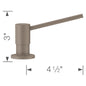 Blanco 401850 TORRE Soap Dispenser, 15 fl-oz Capacity, 4-1/2 in OAL, Deck Mount, Solid Brass, Import