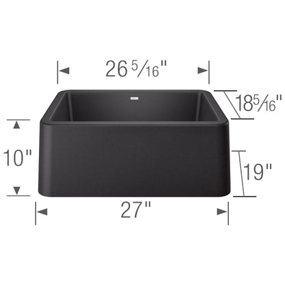 Blanco IKON 27 Single Bowl Apron-Front Farmhouse Sink