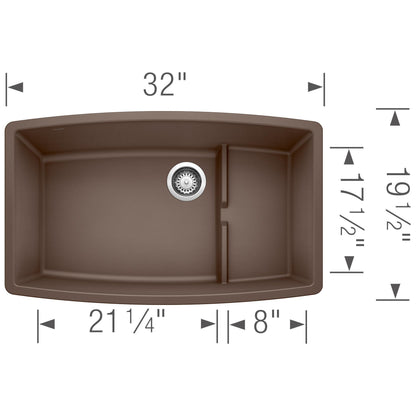 Blanco PERFORMA Cascade Single Bowl Undermount Kitchen Sink