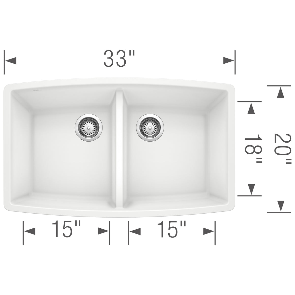 Performa Equal Double Bowl Undermount - Kitchen Sink