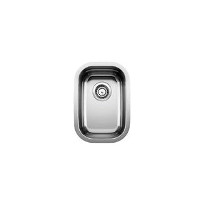 Blanco 440165 WAVE PLUS™ Kitchen Sink, Satin Polished, Rectangle Shape, 10-7/16 in L x 15-3/4 in W Bowl x 6-3/4 in D Bowl, 12-7/16 in L x 17-3/4 in W, Undermount Mounting, 18 ga 304 Stainless Steel