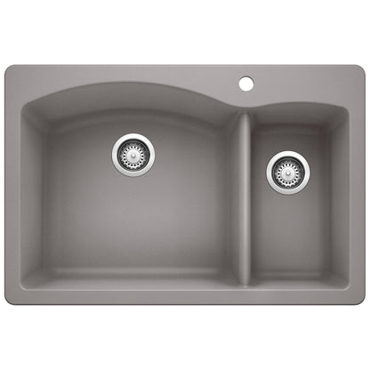 Diamond 1-1/2 Dual Mount Double Bowl - Kitchen Sink