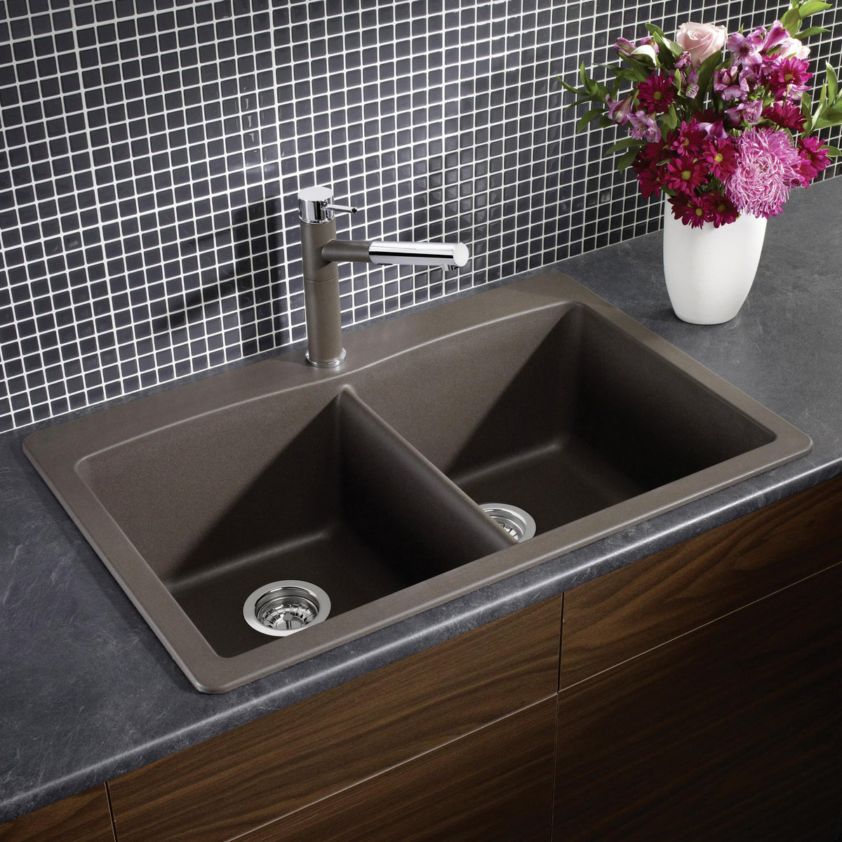 Diamond Equal Double Dual Mount Double Bowl - Kitchen Sink