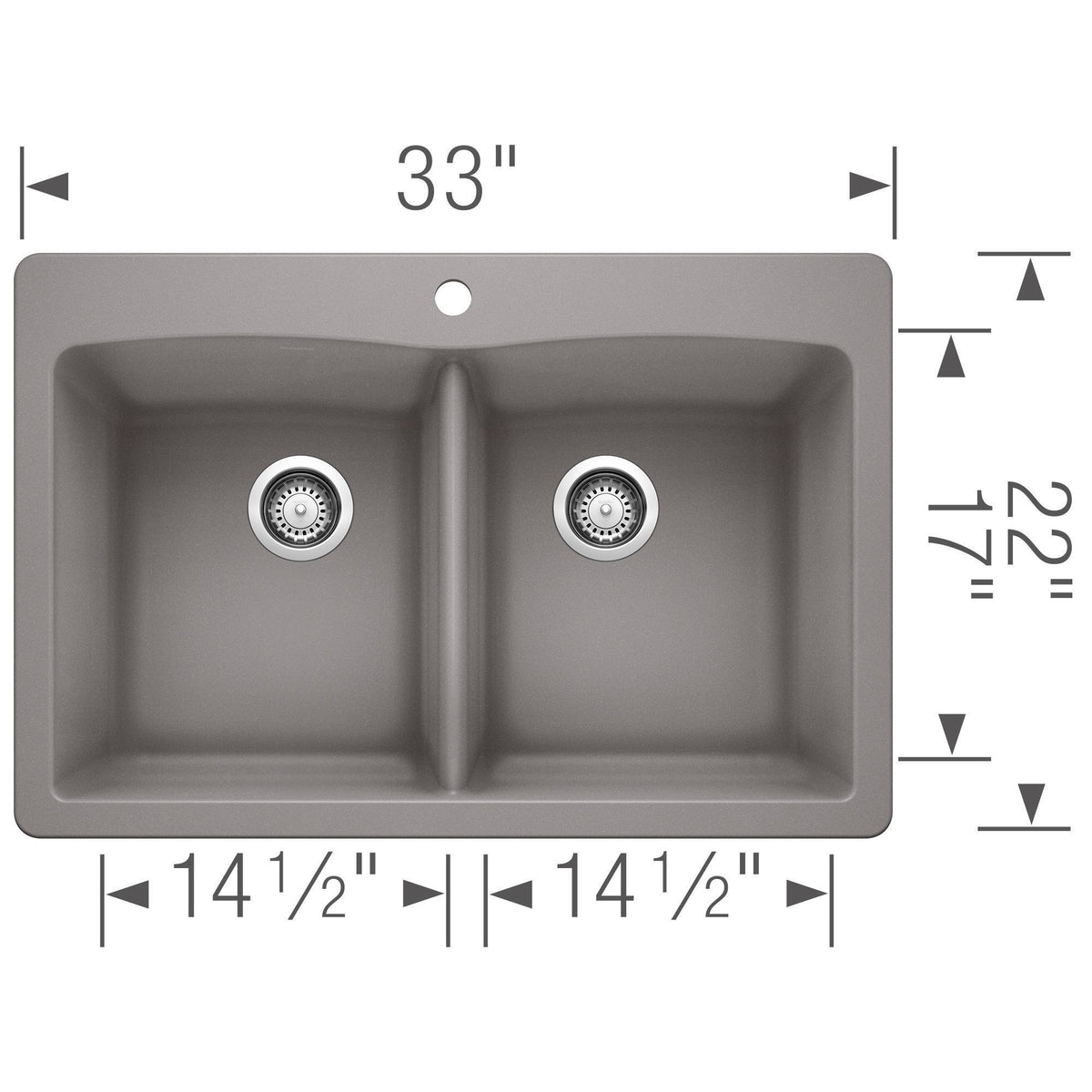 Diamond Equal Double Dual Mount Double Bowl - Kitchen Sink