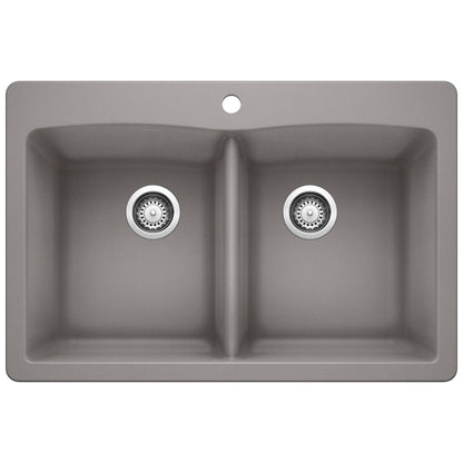 Diamond Equal Double Dual Mount Double Bowl - Kitchen Sink