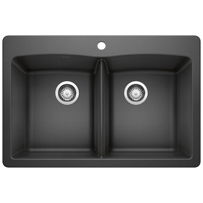 Blanco DIAMOND Equal Double Dual Mount Double Bowl Kitchen Sink