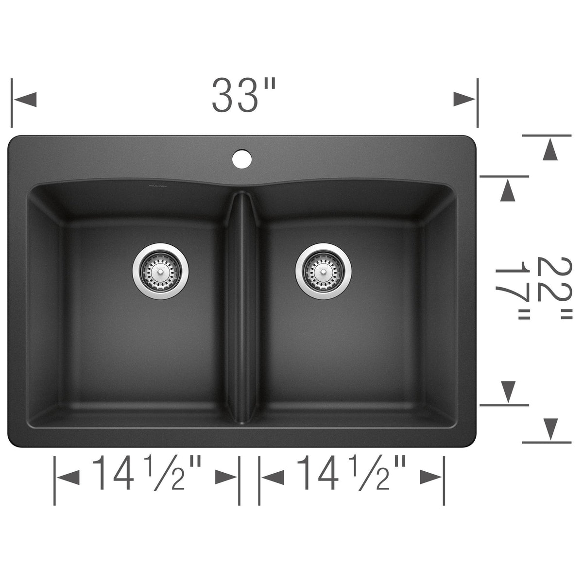 Diamond Equal Double Dual Mount Double Bowl - Kitchen Sink