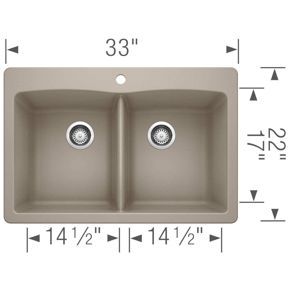 Diamond Equal Double Dual Mount Double Bowl - Kitchen Sink