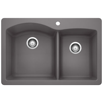 Diamond 1-3/4 Dual Mount Double Bowl - Kitchen Sink