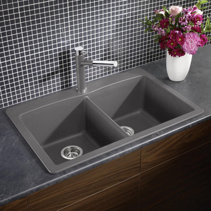 Diamond Equal Double Dual Mount Double Bowl - Kitchen Sink