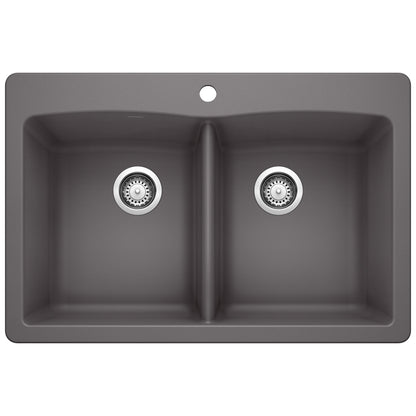 Diamond Equal Double Dual Mount Double Bowl - Kitchen Sink