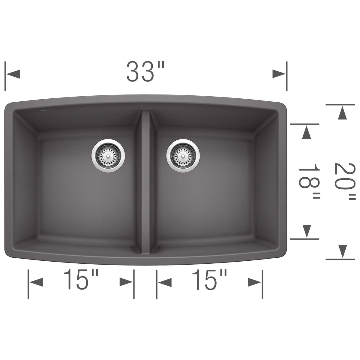 Performa Equal Double Bowl Undermount - Kitchen Sink