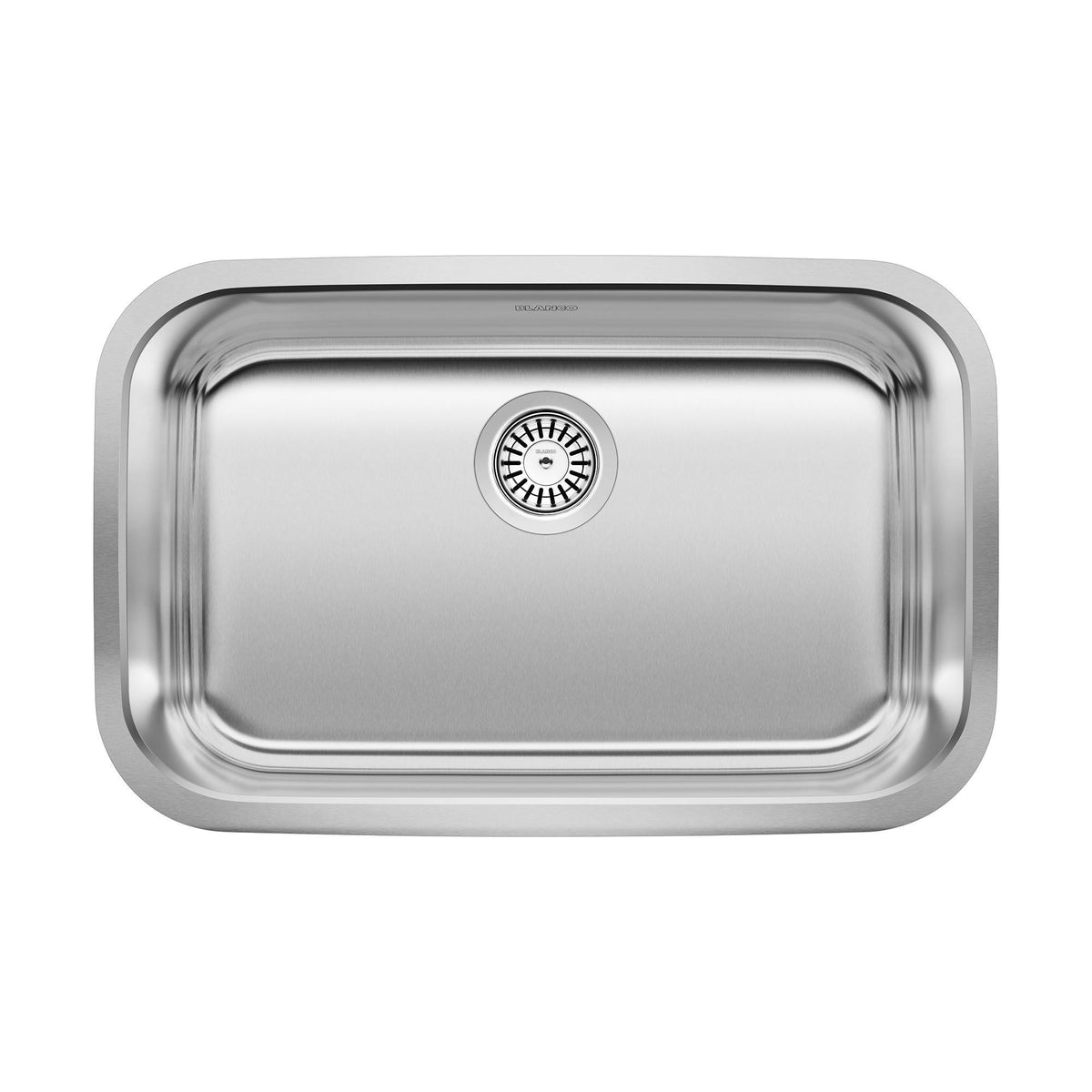Blanco 441529 STELLAR™ Kitchen Sink, Refined Brushed, Rectangle Shape, 26 in L x 16 in W Bowl x 5-1/2 in D Bowl, 28 in L x 18 in W, Undermount Mounting, 18 ga 304 Stainless Steel