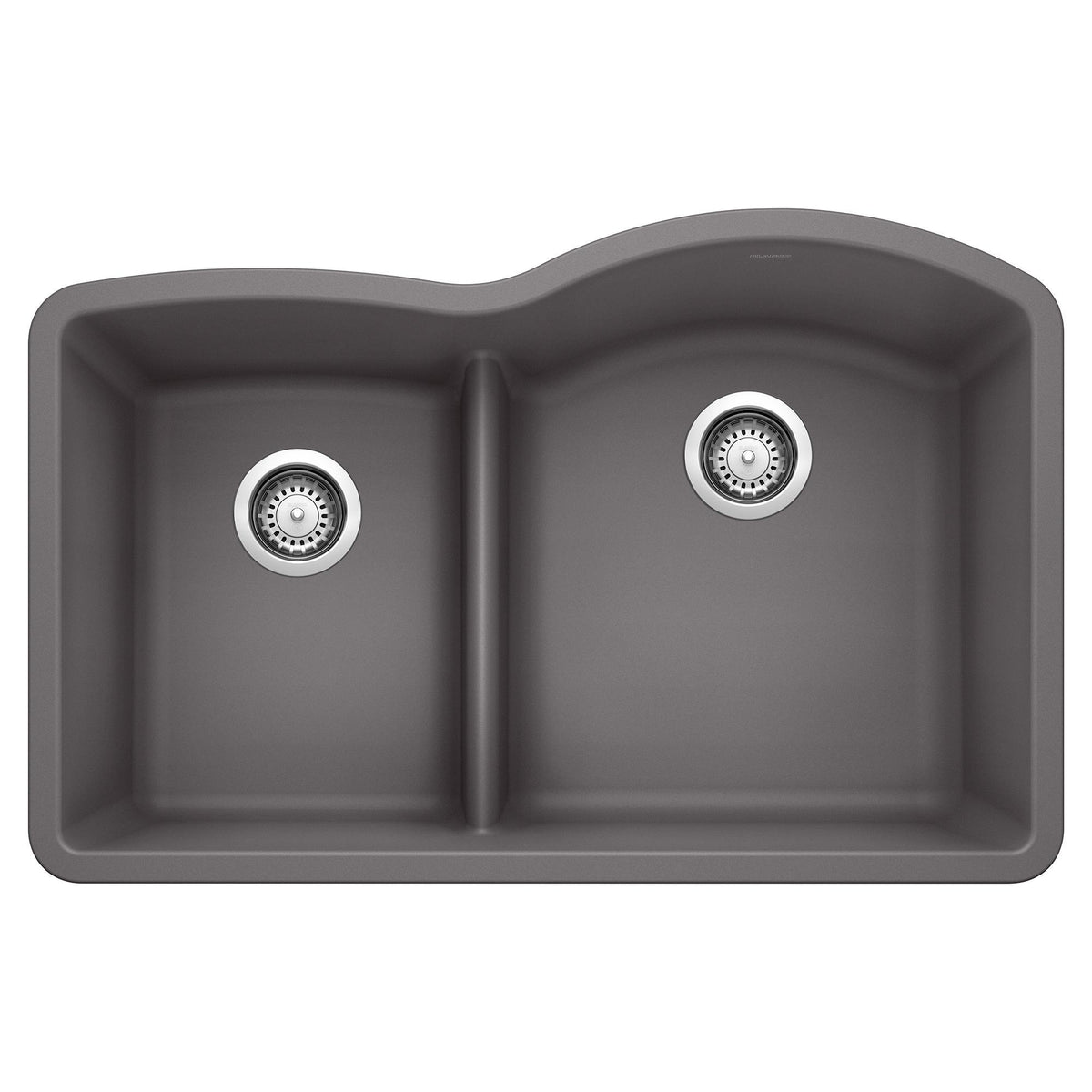 Blanco DIAMOND 1-3/4 Reverse Low Divide Reverse Double Bowl Undermount Kitchen Sink
