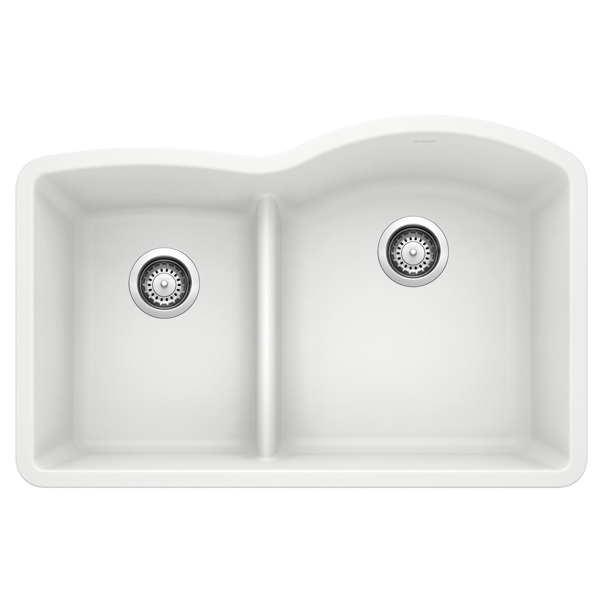 Blanco DIAMOND 1-3/4 Reverse Low Divide Reverse Double Bowl Undermount Kitchen Sink