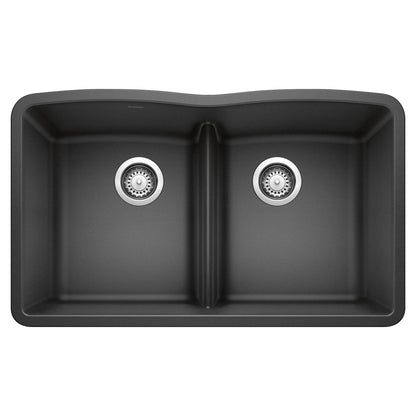 Blanco DIAMOND Equal Double Low Divide Double Bowl Undermount Kitchen Sink
