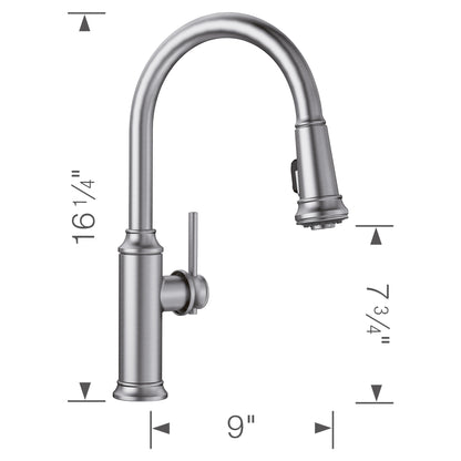 Empressa High Arc Pull-Down Dual-Spray - Kitchen Faucet