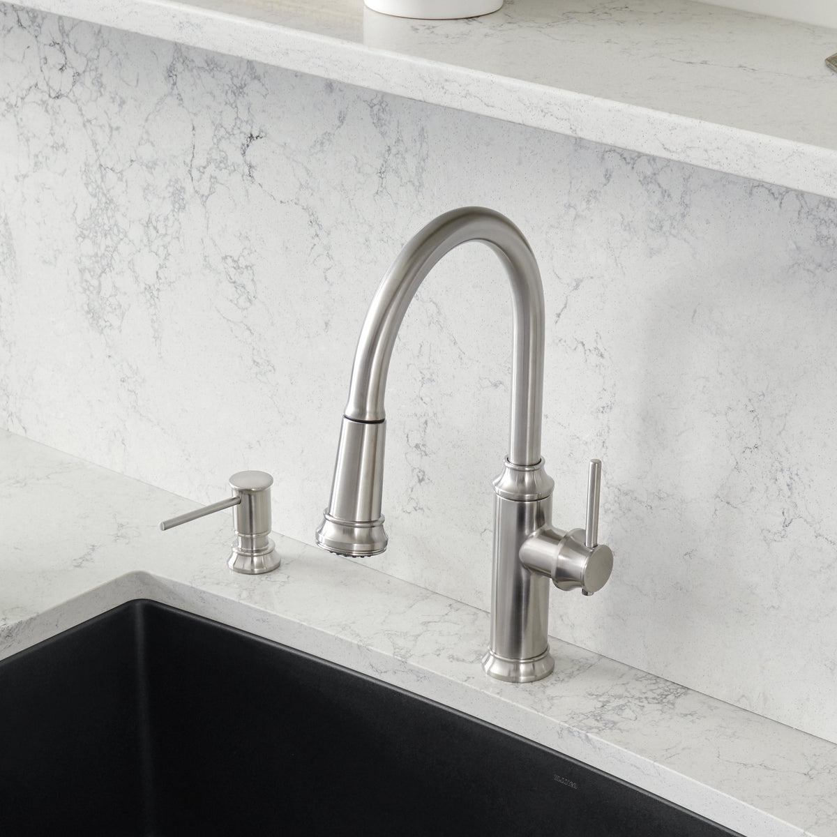 Empressa High Arc Pull-Down Dual-Spray - Kitchen Faucet