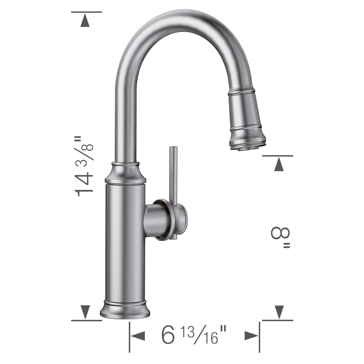 Empressa Bar Pull-Down - Bar Faucet