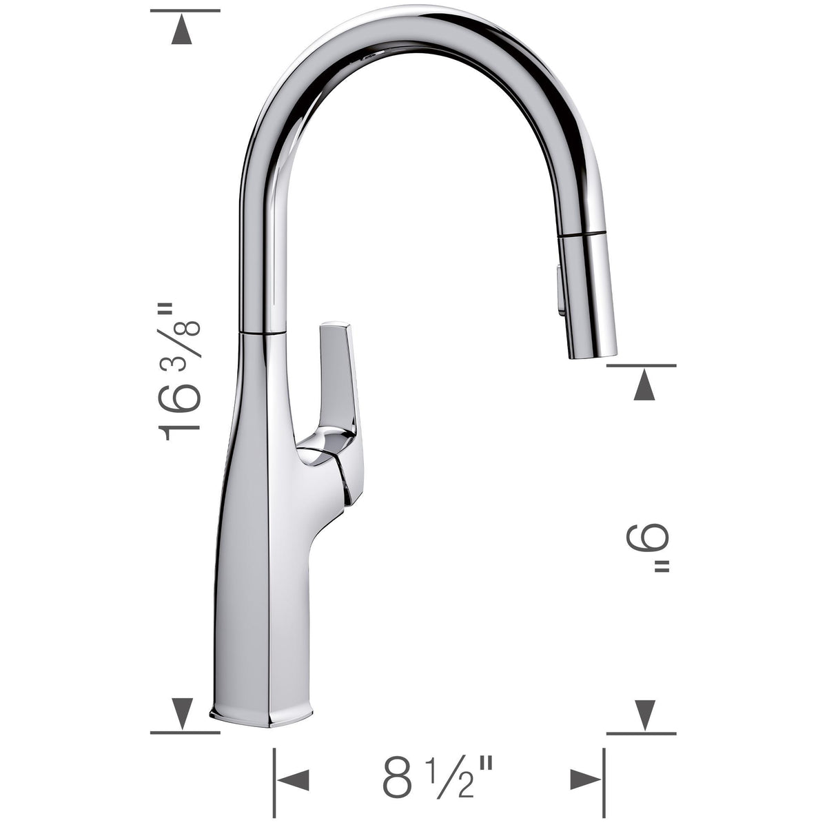 Rivana High Arc Pull-Down Dual-Spray - Kitchen Faucet