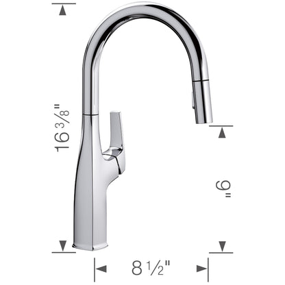 Rivana High Arc Pull-Down Dual-Spray - Kitchen Faucet