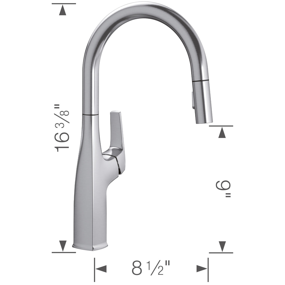 Rivana High Arc Pull-Down Dual-Spray - Kitchen Faucet