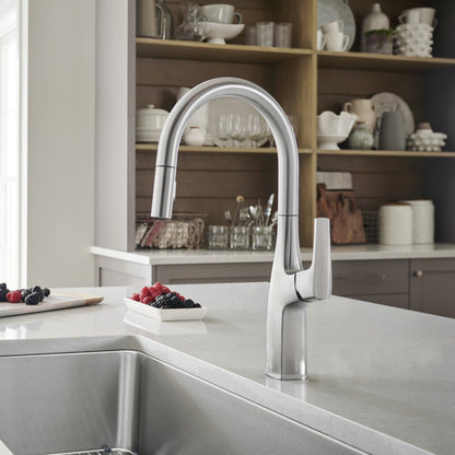 Rivana High Arc Pull-Down Dual-Spray - Kitchen Faucet