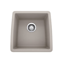 Blanco 442736 PERFORMA® Kitchen Sink, Concrete Gray, Rectangular Shape, 15 in L x 15-1/2 in W Bowl x 9 in D Bowl, 17.5 in L x 17 in W x 9.366 in H, Undermount Mounting, SILGRANIT®