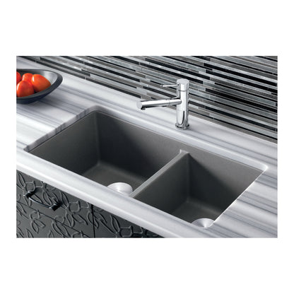 Precis 1-3/4 Offset Bowl Kitchen Sink - Concrete Gray