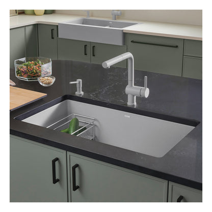 Precis Super Single Bowl Kitchen Sink - Concrete Gray