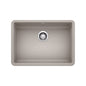 Blanco 442741 PRECIS™ Kitchen Sink, Concrete Gray, Rectangular Shape, 23 in L x 18 in W Bowl x 5 in D Bowl, 25 in L x 18 in W x 5.366 in H, Undermount Mounting, SILGRANIT®