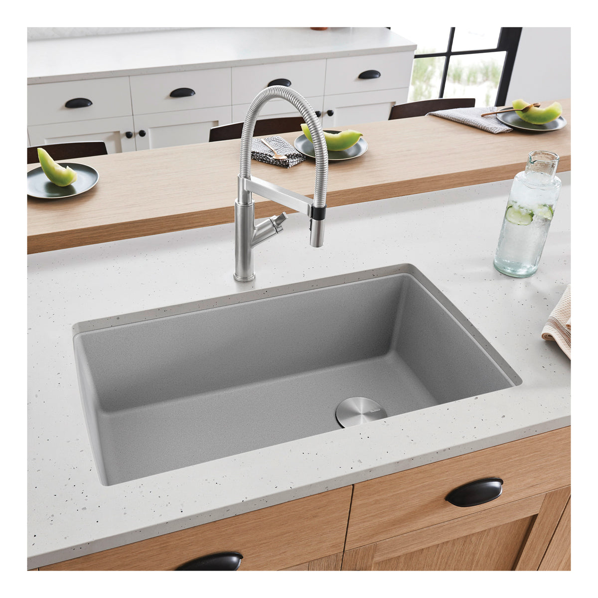 Diamond Super Single Bowl Kitchen Sink - Concrete Gray