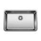Blanco 442765 FORMERA Large Bowl Kitchen Sink, Satin, Rectangular Shape, 26 in L x 16 in W Bowl x 9 in D Bowl, 28 in L x 18 in W x 9.0787 in H, Undermount Mounting, 304 Stainless Steel