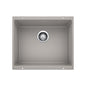 Blanco 442772 PRECIS™ Kitchen Sink, Concrete Gray, Rectangular Shape, 19-3/4 in L x 15-3/4 in W Bowl x 7-1/2 in D Bowl, 20.87 in L x 18.11 in W x 7.866 in H, Undermount Mounting, SILGRANIT®